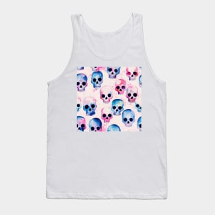 Watercolor skull pattern Tank Top